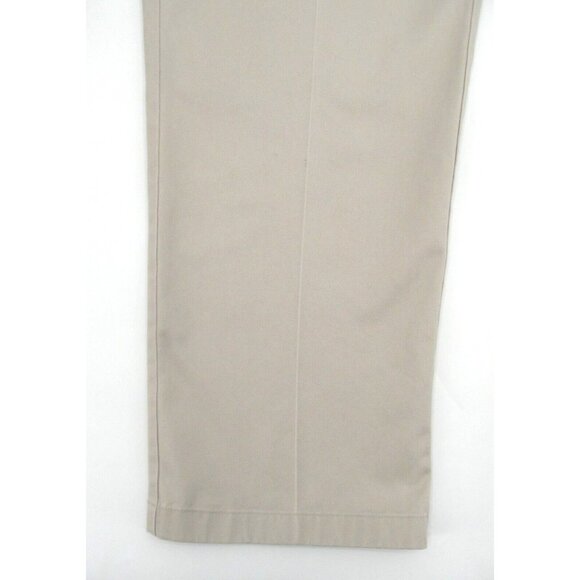 Vintage LL Bean Pants Mens 38x29 Beige Stretch Comfort Waist Straight Leg Khakis - Picture 14 of 15